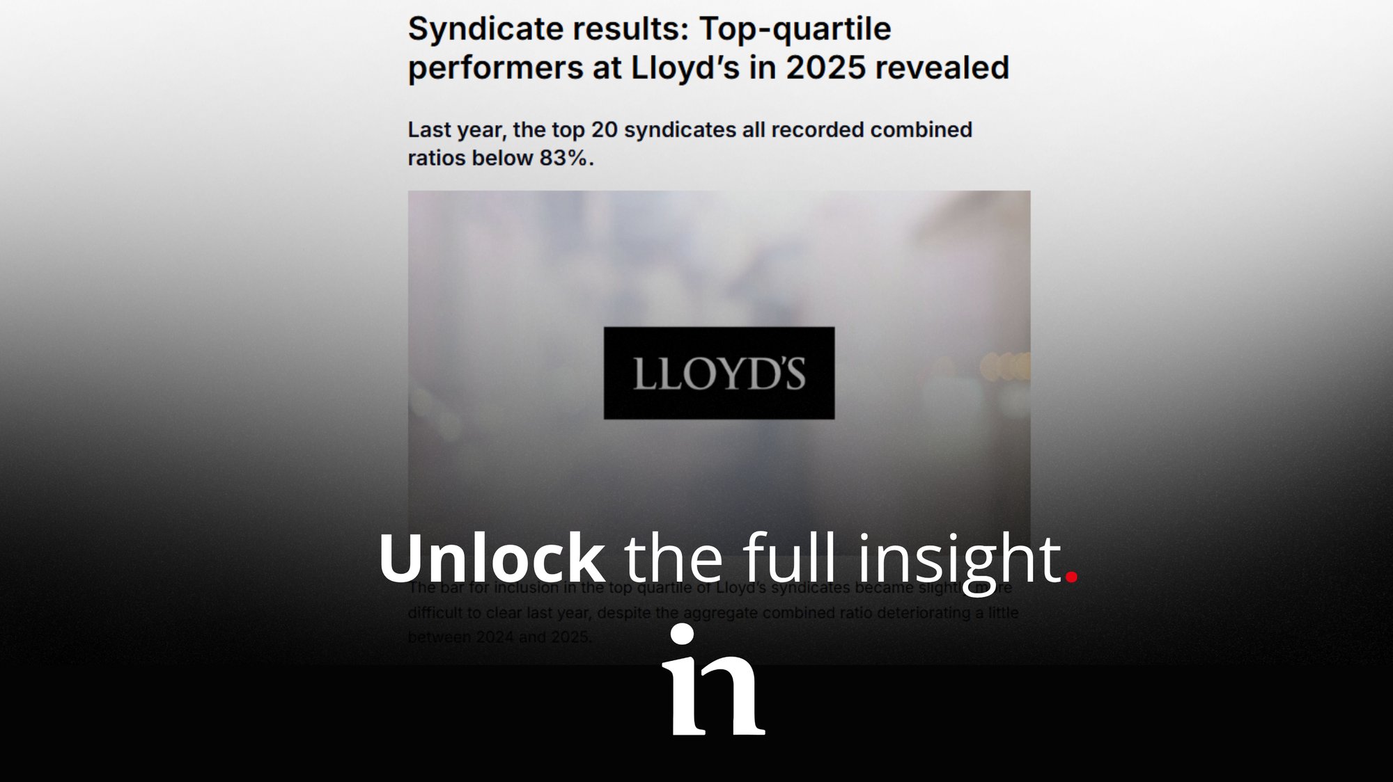 Unlock the full insight with Insurance Insider